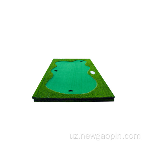 golf qo&#39;yadigan yashil mini golf maydonchasi 18 teshik